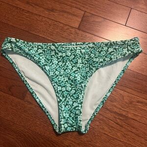 Aerie Green Floral Bikini Bottom